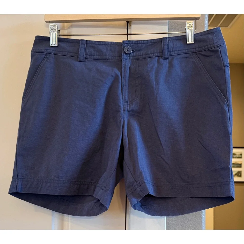 Columbia Women's Casual Navy Blue Hiking Cotton Shorts Size 10 Outdoor Gorpcore